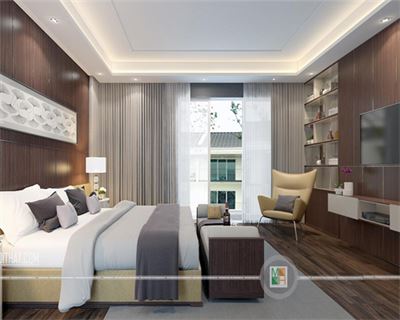 Thi công trần thạch cao phòng ngủ biệt thự Parcity - anh Hải