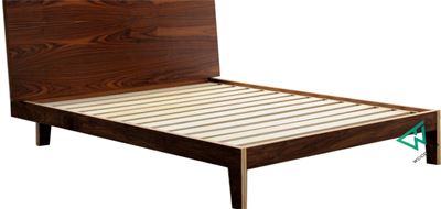 Thi công đồ gỗ - giường gỗ óc chó sử dụng ván ép WT - 0004