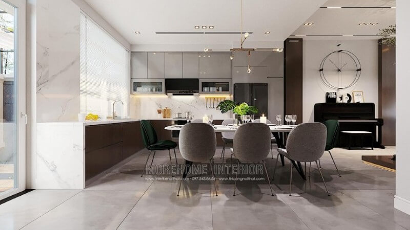 Mẫu tủ bếp hiện đại sang trọng cho phòng bếp nhà biệt thự Tủ bếp đẹp, sang trọng và đẳng cấp