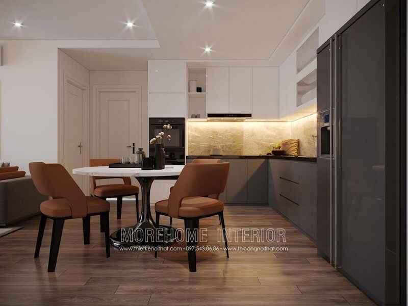 Thiết kế tủ bếp chung cư phong cách hiện đại Tủ bếp đẹp, sang trọng và đẳng cấp