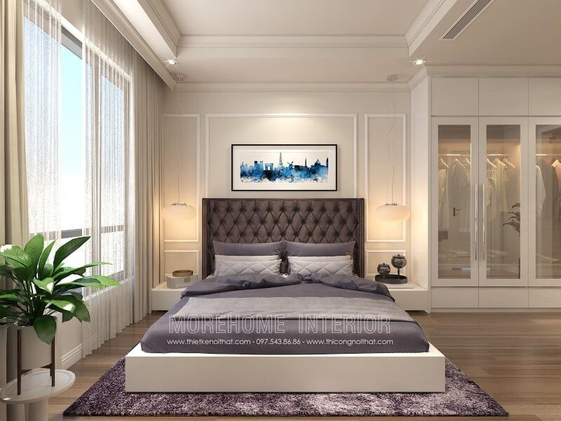 Sản phẩm giường ngủ hiện đại màu trắng đặc biệt được nhiều gia chủ có diện tích sống nhỏ ưa thích và sử dụng