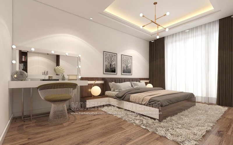 Thiết kế giường giường ngủ vợ chồng phong cách hiện đại và trẻ trung
