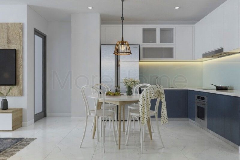 Bàn ăn được thiết kế nhỏ gọn, không quá phức tạp, cung cấp một cảm giác thoải mái và tiện lợi trong quá trình sử dụng.